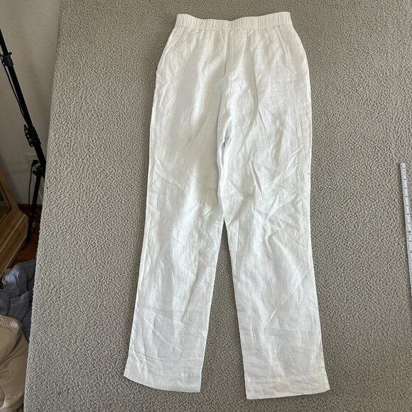 Rhythm Linen Pants White Trousers Lined Tailored Retails $80 - Picture 12 of 16